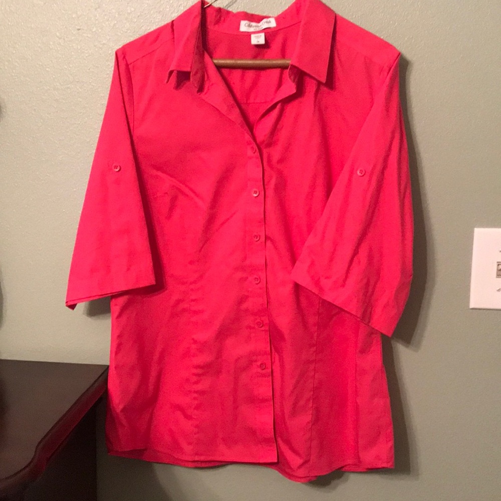 Coldwater Creek front button Sz-L 14
Salmon Color